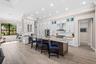 Breakfast bar on the island with room for all your guests