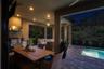 Evening view of outdoor living space