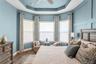 Primary Suite Bay window shades closed