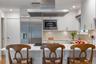 Countertop seating and breakfast bar.