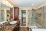 Marble-topped vanity