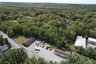 Aerial view of a heavily wooded area