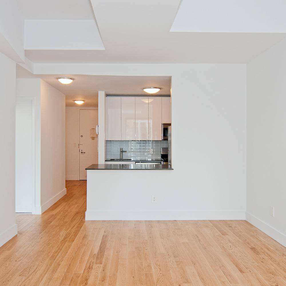 Large High Floor 1 Bed with Pass-thru Kitchen and Tons of Closet Space in the Financial District with NO FEE!!!