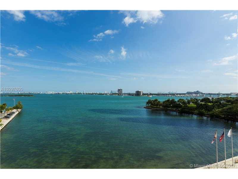 Unobstructed direct bay views of Biscayne Bay and Miami Beach from this oversized turnkey 2 Bedroom / 2