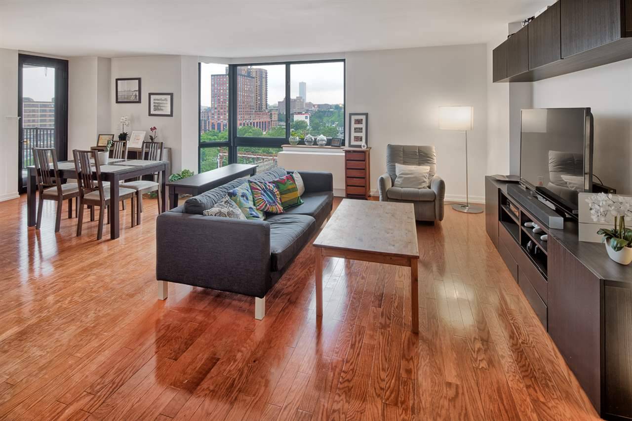 Luxury Living at this steel and concrete building just blocks from Hoboken Path and Newport