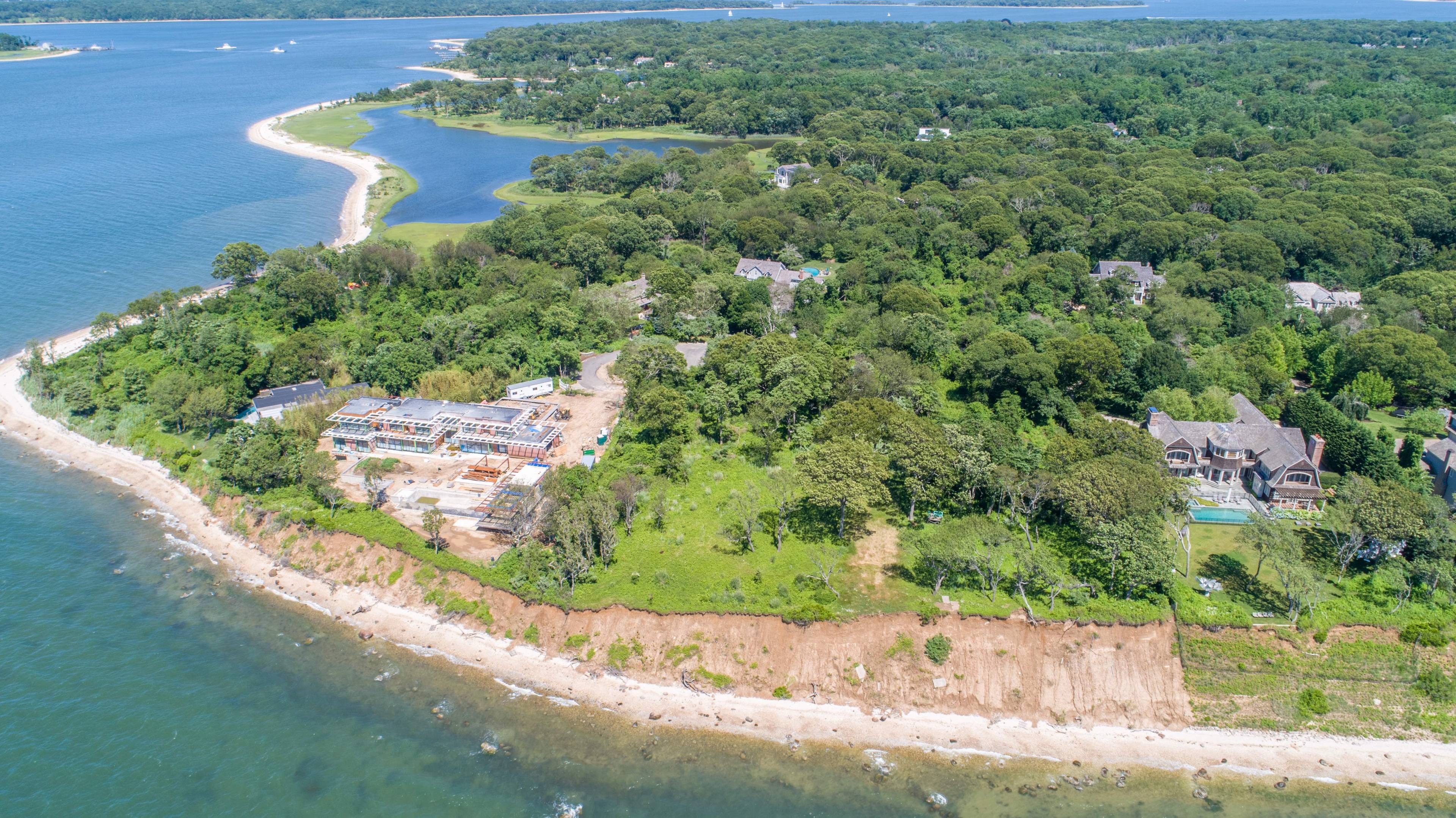 Awe Inspiring Double Lot with Sweeping views. Situated on one of the worlds most valuable streets,  atop 50 ft Cliffs that oversee the Peconic Bay, Sag Harbor & Shelter Island