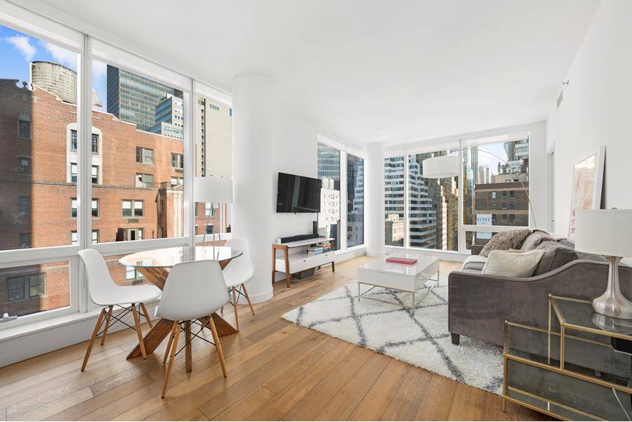 Floor to ceiling windows and Chrysler Building views! Spacious 1 bedroom home.