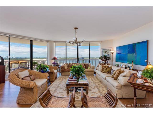 This corner unit offers 180 views: East: Ocean & Intracostal; South: Oleta River Park & Miami Skyline; West: Maule Lake & city