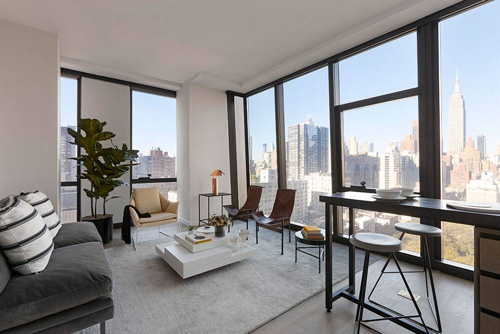 No Broker Fee + 1 Month Free Rent!!!   Limited Time Only!!!    Modern Midtown East Studio Apartment with 1 Bath featuring a Swimming Pool and Rooftop Deck