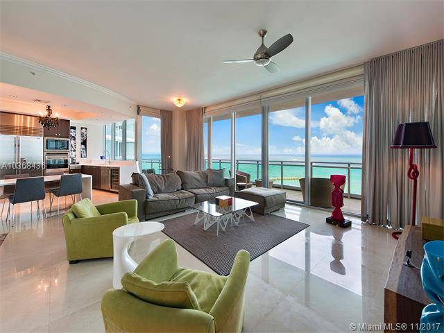 Enjoy direct oceanfront sunrise views from this sleek 7th floor unit at One Bal Harbour