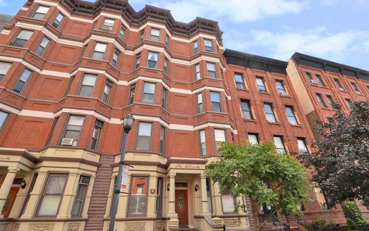 Spacious two bedroom one bath in the historic Lafayette condo complex situated in the heart of Hoboken on Washington St