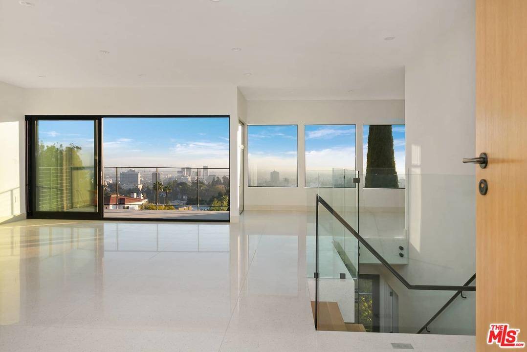 Lying high up in the Hollywood Hills is this newly remodeled architectural jewel