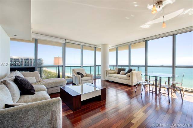 The unique NE exposure of the unit provides stunning direct ocean view Spacious wrap-around balcony with a comfortable sitting area