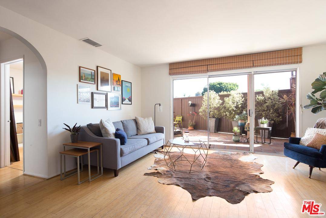 Sunsplashed Santa Monica unit with expansive private patio for lease