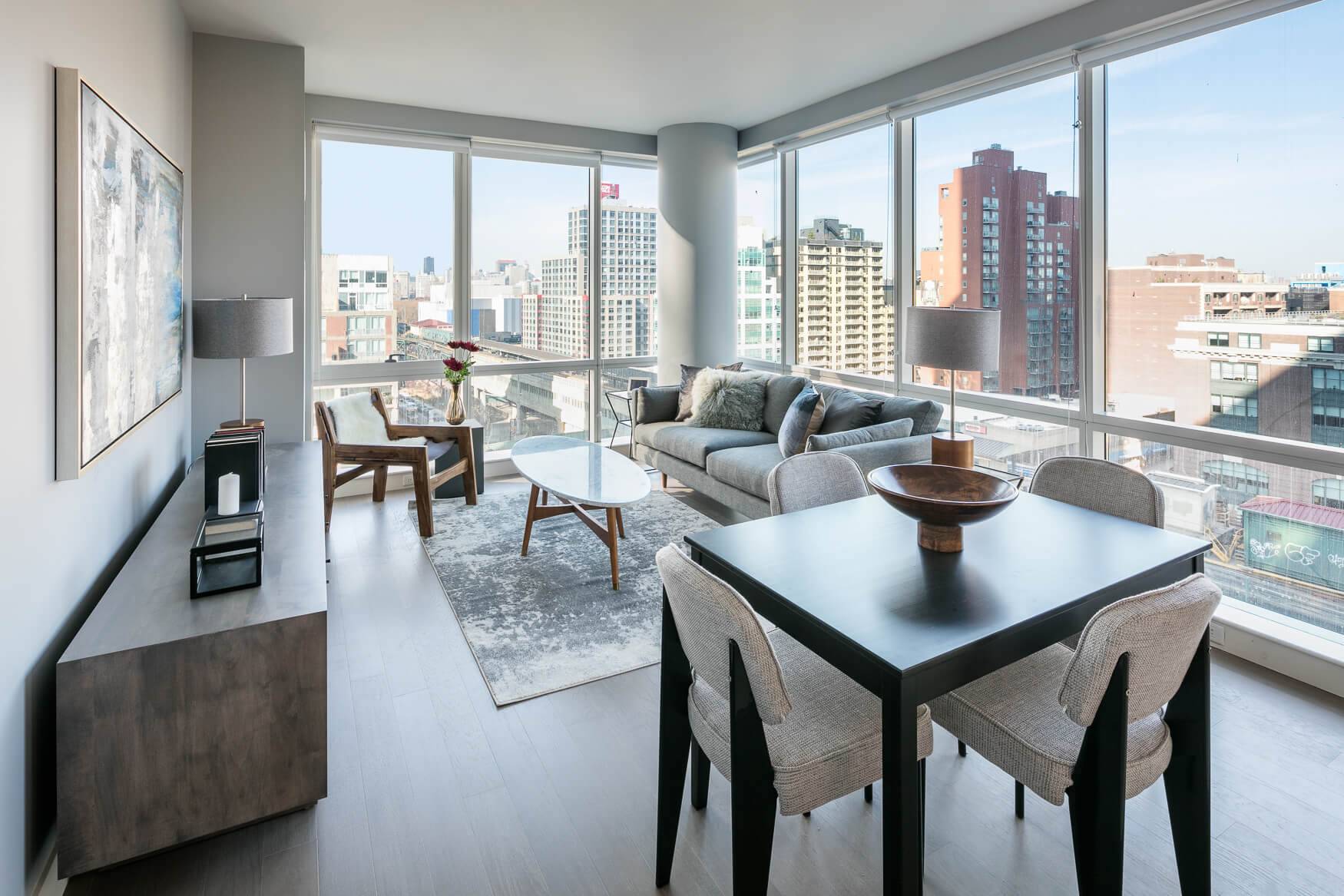 3 Months Free Rent!!!  Limited Time Only!!!   Luxurious Long Island City 2 Bedroom Apartment with 2 Baths featuring a Rooftop Deck and Fitness Center