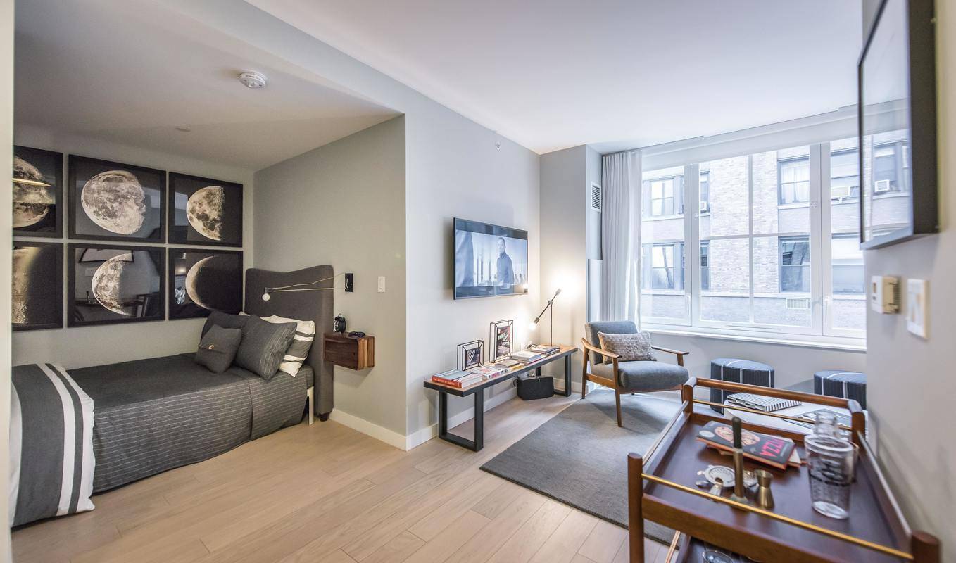Exceptional Hell's Kitchen Alcove Studio Apartment with 1 Bath featuring a Rooftop Deck and Fitness Facility
