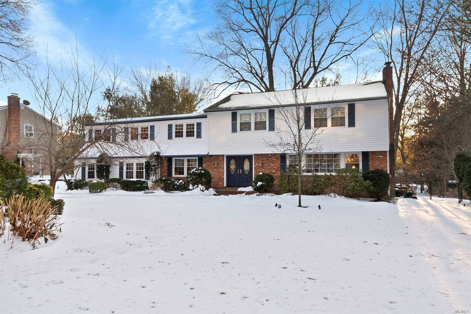 Expanded Six Bedroom Colonial In Desired Cold Spring Harbor Schools With Detached 2 Car Garage.