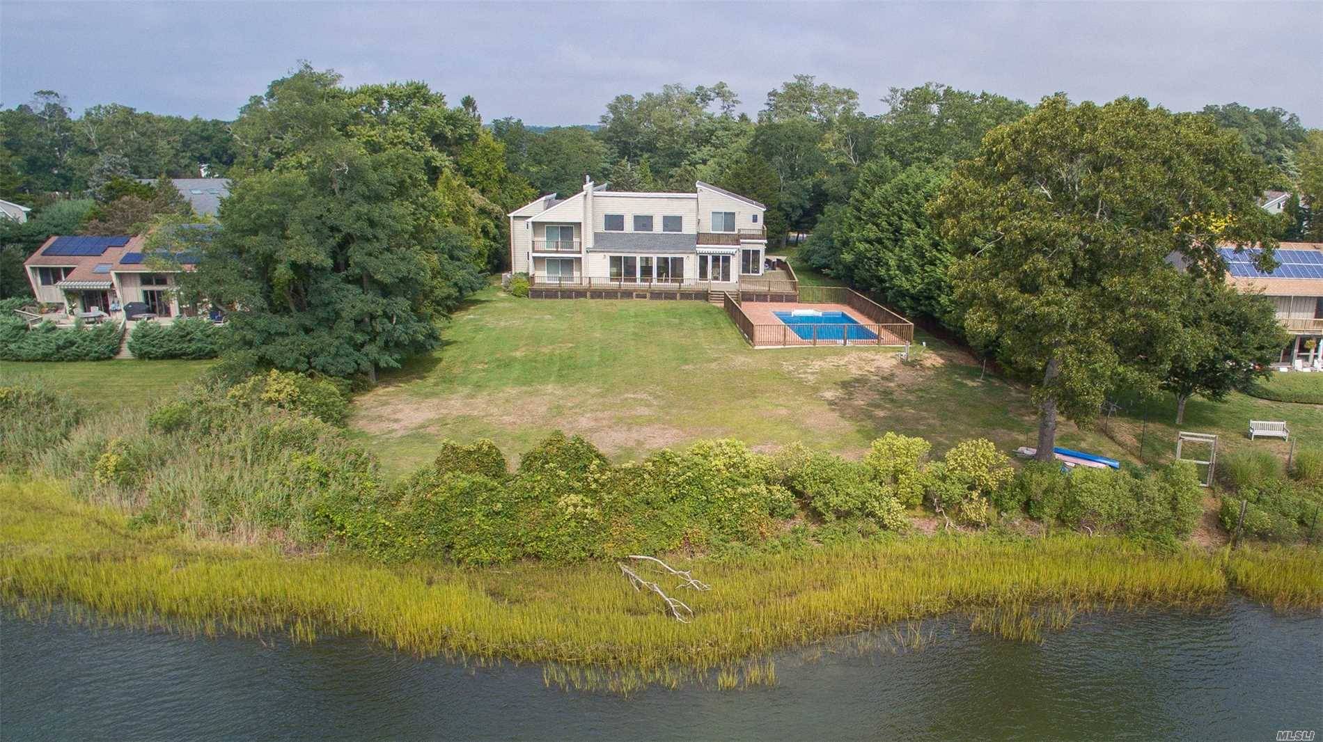 Dickerson Creek Waterfront Home Boasts An Open Unobstructed Vista Of Wades Beach, North Haven And Beyond.
