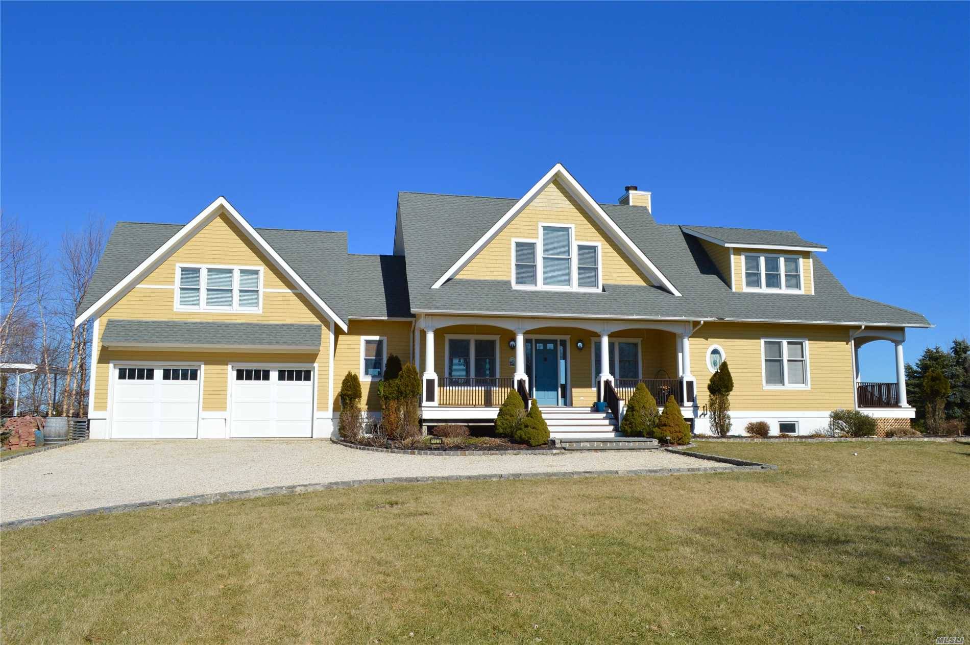 Gorgeous Custom Built Home With Wide Open Views Across Preserved Land To Long Island Sound.
