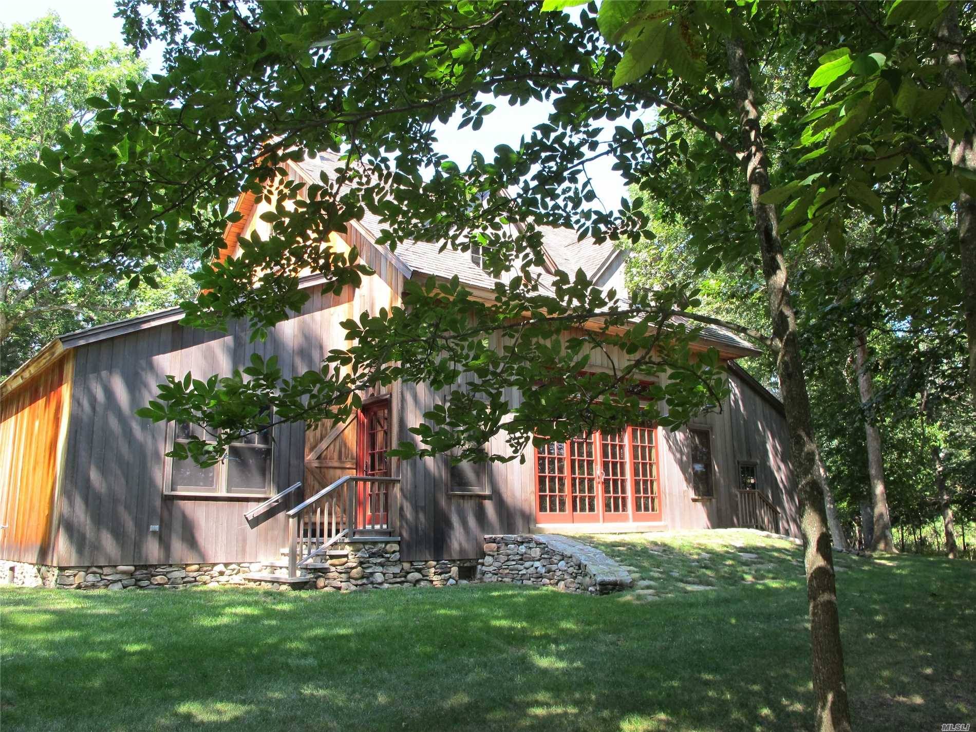Privacy And Views Abound With This Beautiful Reproduction Of 19th Century Waterfront Barn.