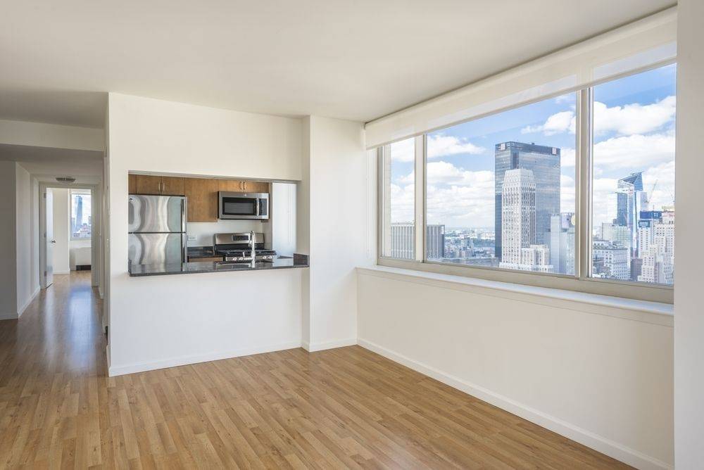 BRIGHT North & South Corner 1 Bedroom, with amazing City Views and Abundant Closet Space!! Midtown West Doorman Building - NO FEE -
