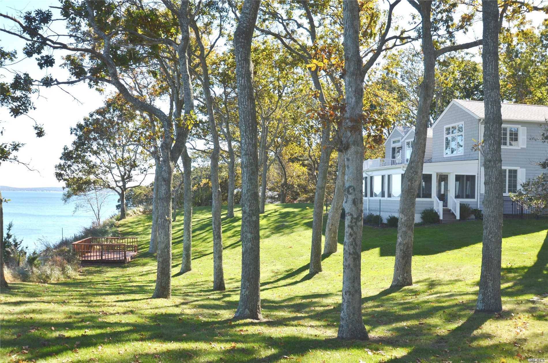 Waterfront North Fork Rental With Over 200 Feet On Peconic Bay.