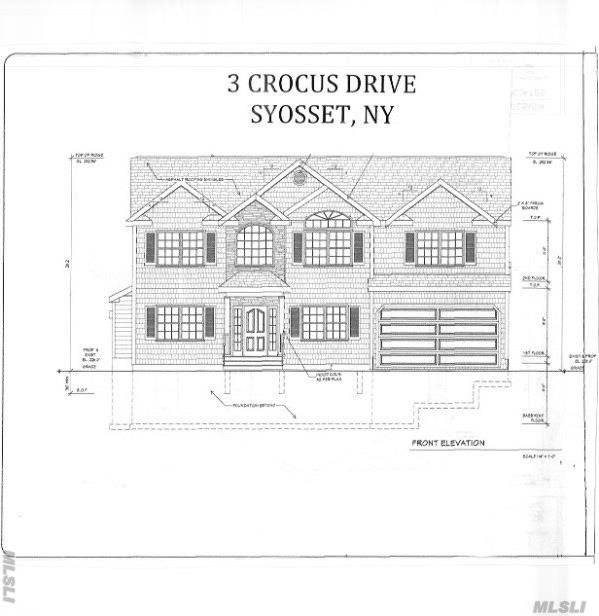 New Custom Colonial To Be Built In N Syosset!