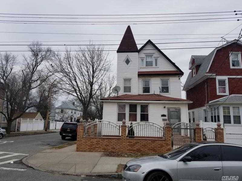 Two Family House , Corner Property, Good Condition, Close To Transportation.
