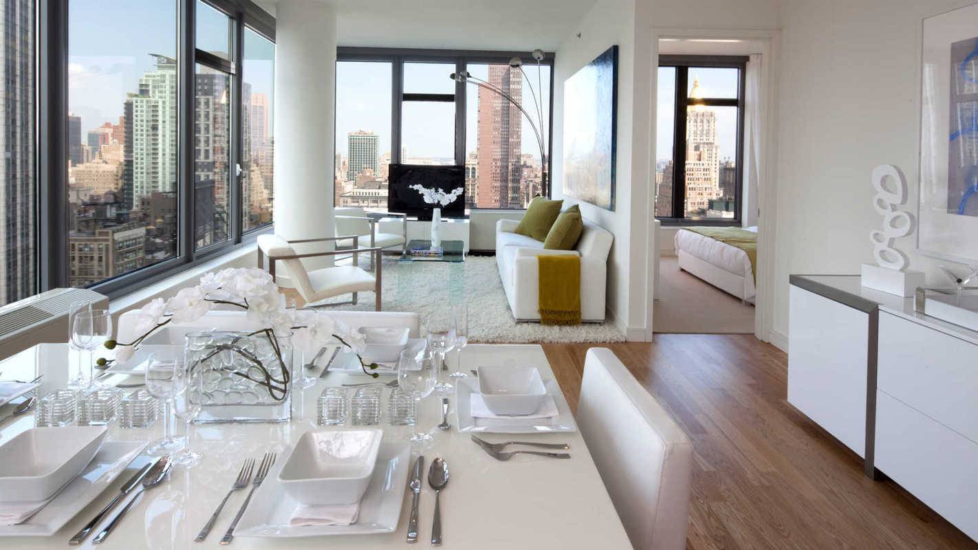 Expansive Two Bedroom Unit in Luxury Chelsea High-Rise with Empire State Building Views