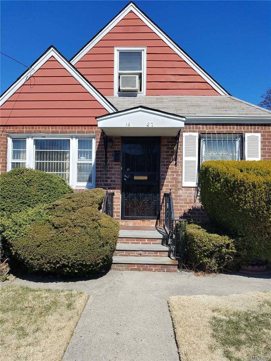 Spacious Brick Well Maintained Cape On Lrg Lot, 40X100 With 4 Lrg Brs In Desirable Queens Village.