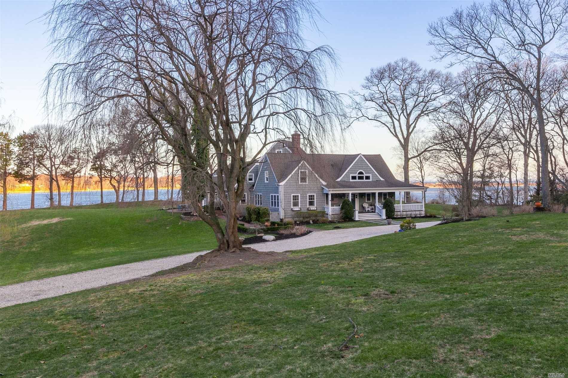 Magnificent Waterfront Estate With Panoramic Views Of Stony Brook Harbor And Views Of Long Island Sound To Connecticut.