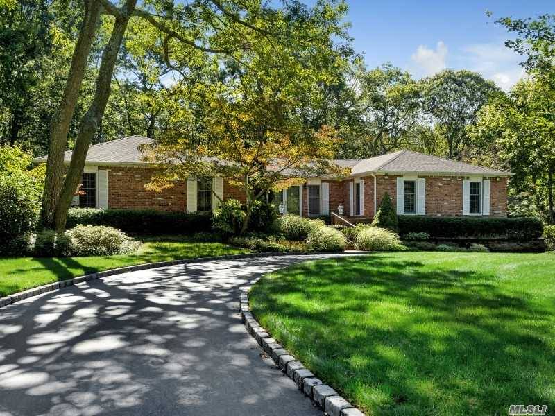 Pristine Sprawling Ranch Nestled On Over An Acre Of Lush Property Set In A Private Culdesac.