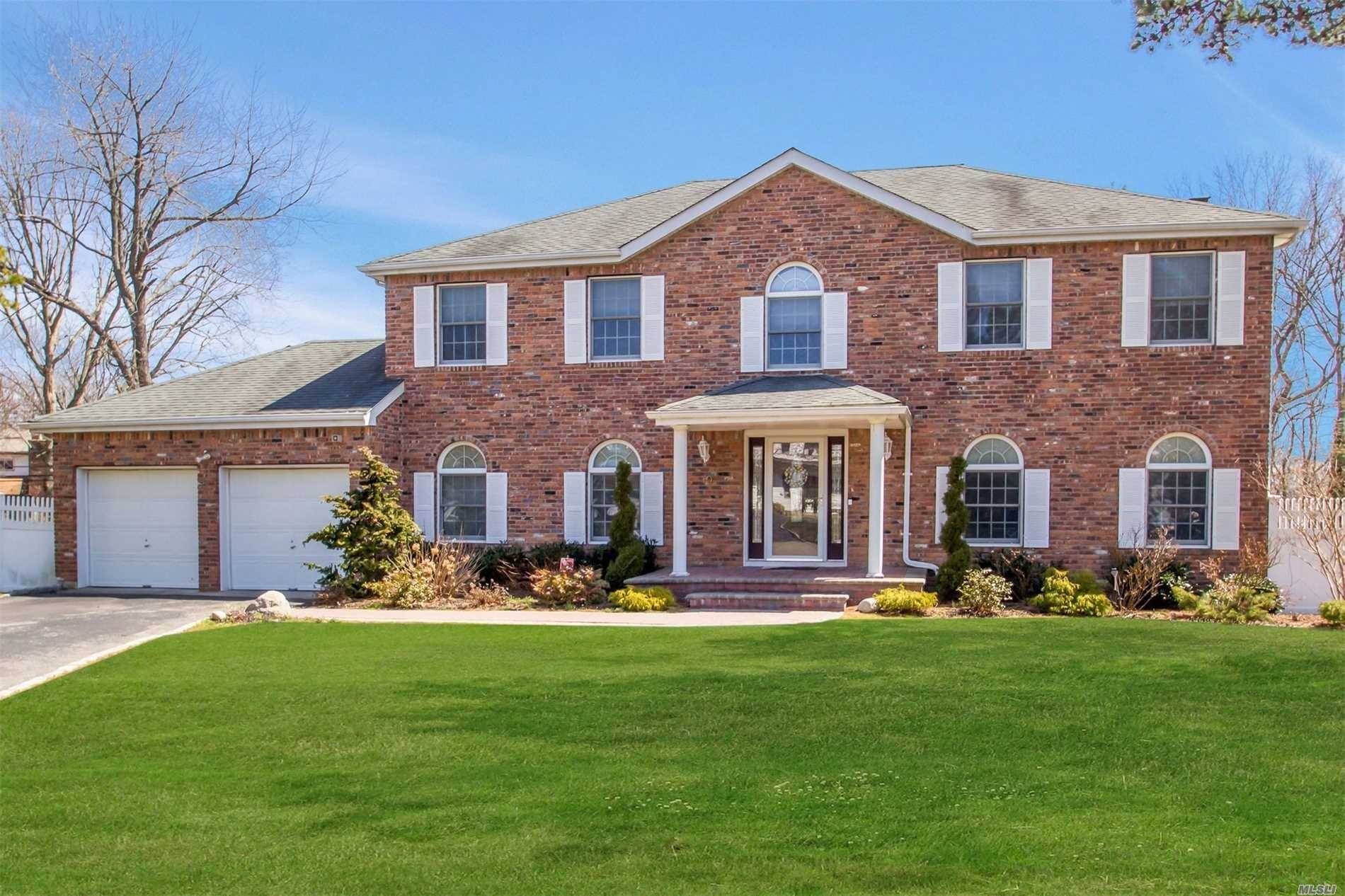 Stately Brick Center Hall Colonial On Quiet Cul De Sac, Beautifully Updated W/2 Car Garage, Inground Pool & Entertainer's Yard!