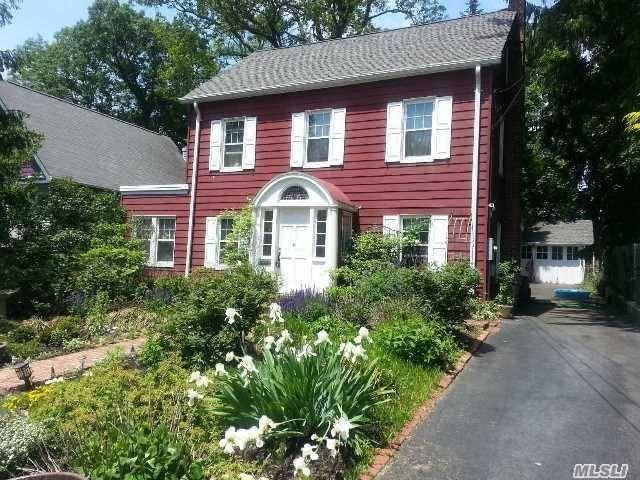 Charming Updated 1927 Colonial In Northport Village With Detached Over-Sized 2 Car Garage.