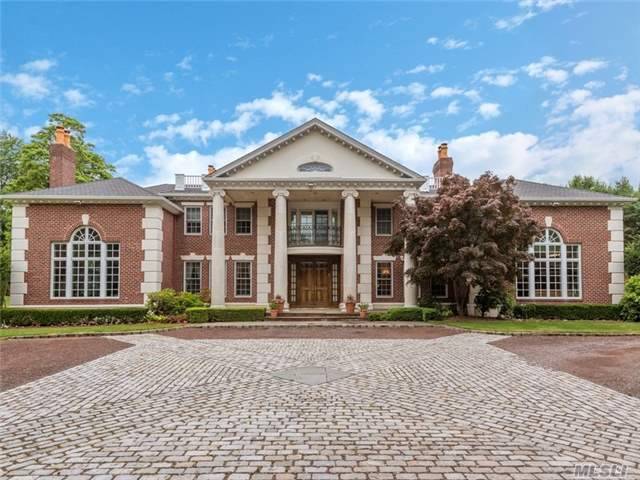 Richly Detailed Georgian Colonial Situated On A  Cul-De-Sac Overlooking The Polo Fields Of Old Westbury.