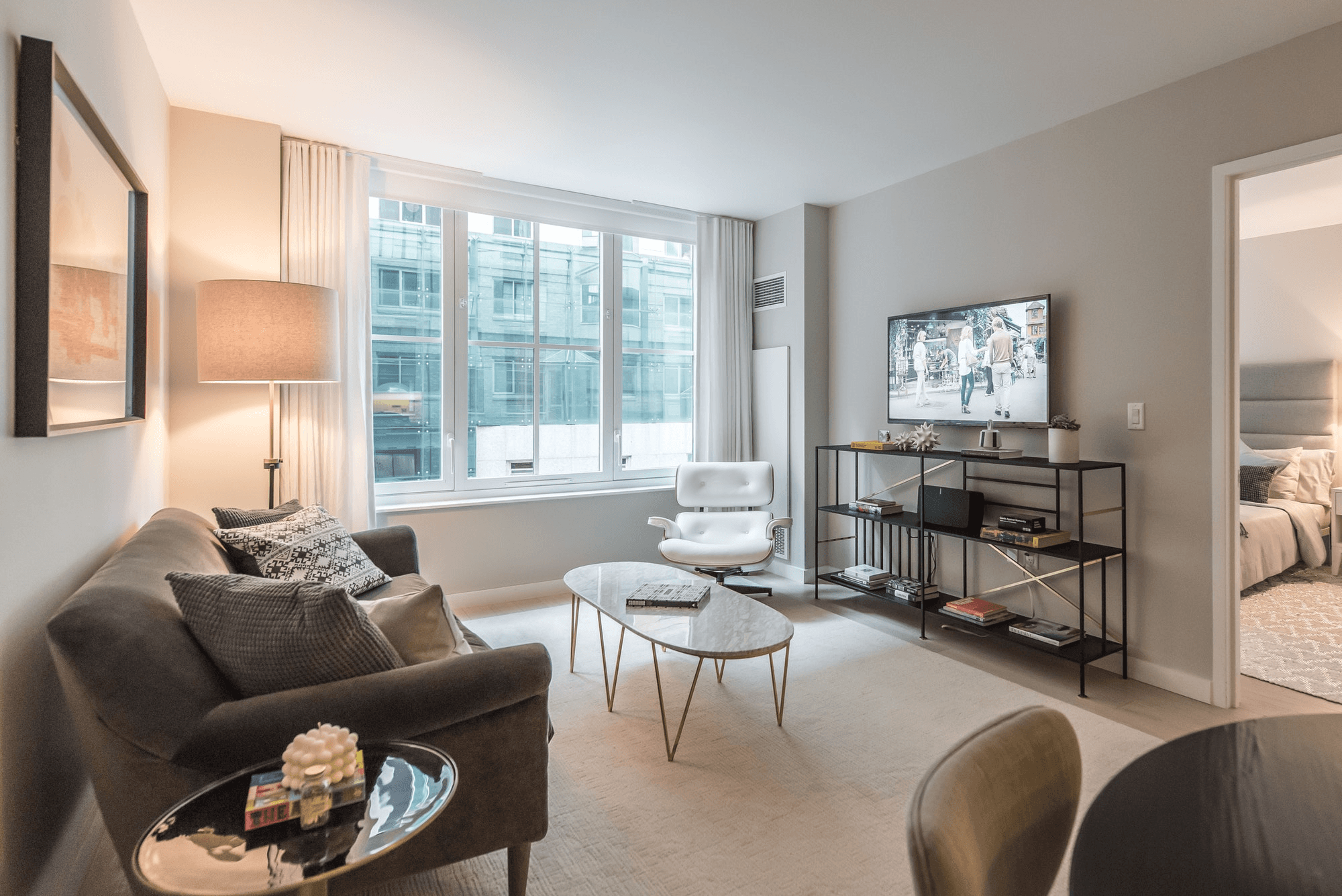 Magnificent 1 Bedroom 1 Bathroom in the heart of Hell's Kitchen (Midtown West). Full Service Luxury Building with Doorman/Gym/Playroom, etc. *NO FEE*