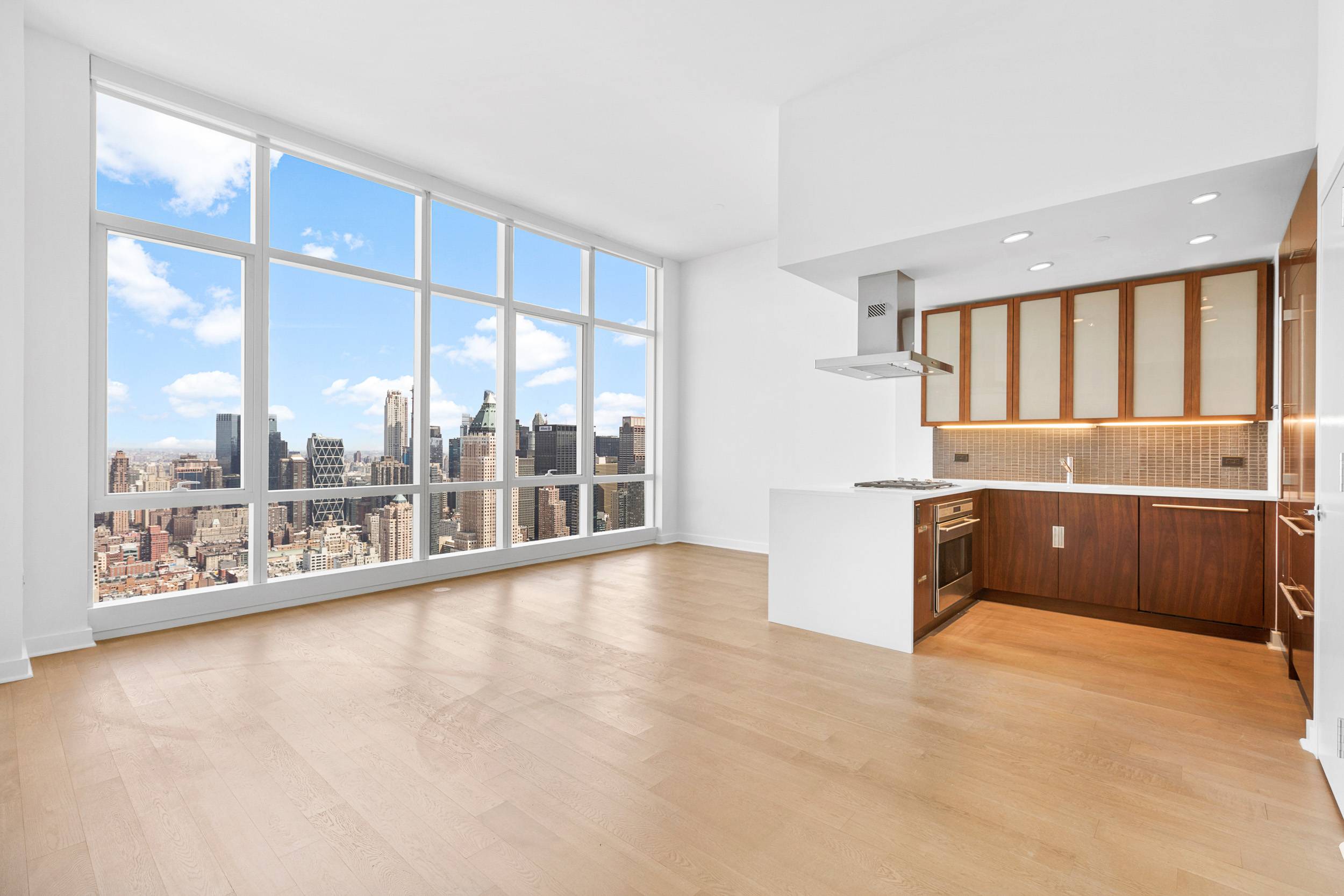 Rare   12 ft High  ceilings two bedroom and two bathroom with  STUNNING River view on 63 Floor  in Midtown West .