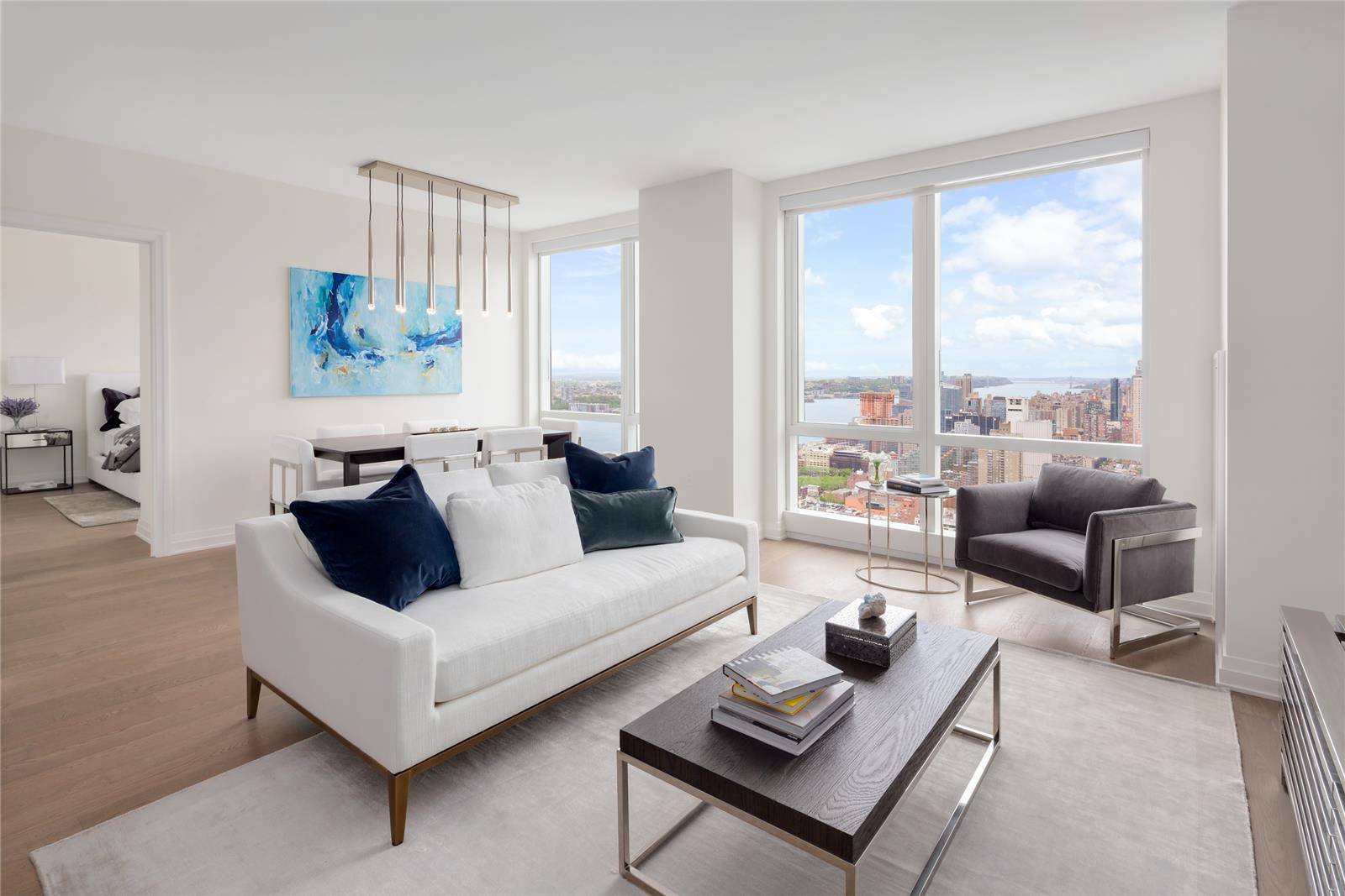 With residences starting on the 56th floor, 56N is a stunning One Bedroom One and Half Bath residence of 942 square feet.