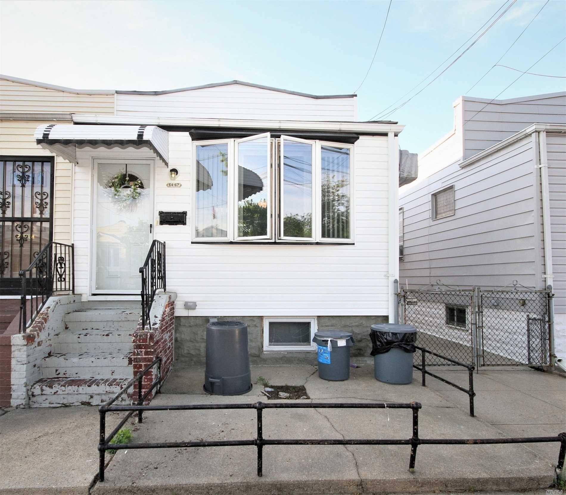 Great Opportunity To Purchase A Single Family Home In A Quiet Maspeth Location; Beautiful Bungalow Style Home In Absolute Move-In Condition.