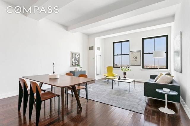 Price drop ! Wake up each morning in this light filled, spacious loft condo at the iconic One Hanson Place, the landmark former Williamsburgh Savings Bank Building.