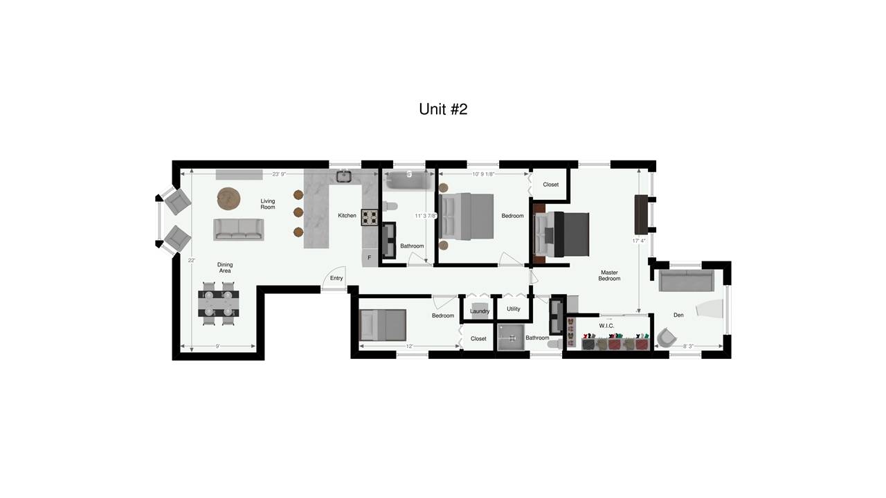 Stunning 3 bedroom + Den / 2 full bathroom condo with parking in the Heart of Weehawken