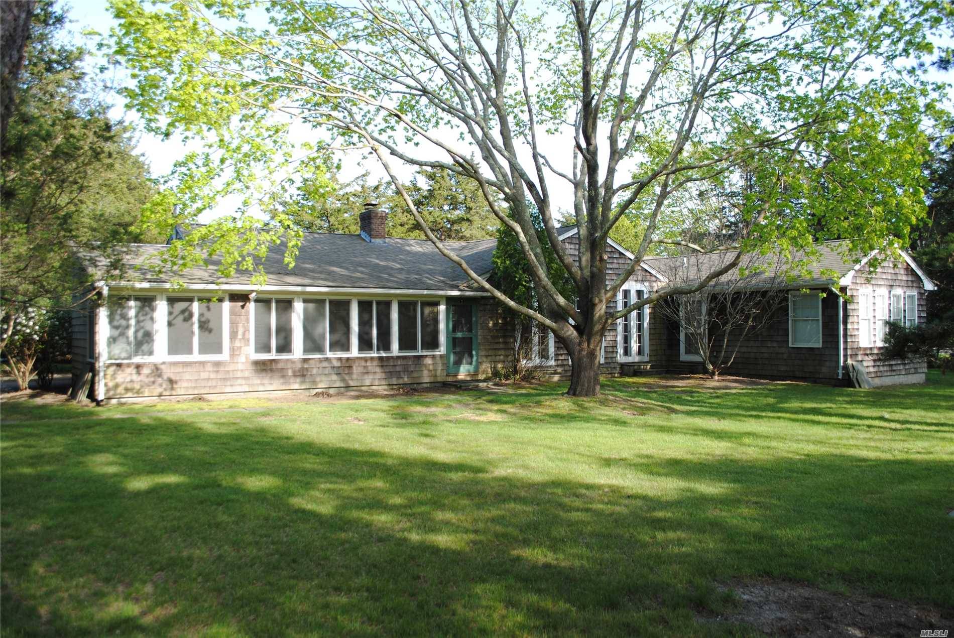 Charming Three Bedroom Ranch, Located In The Estate Section Of Quogue.