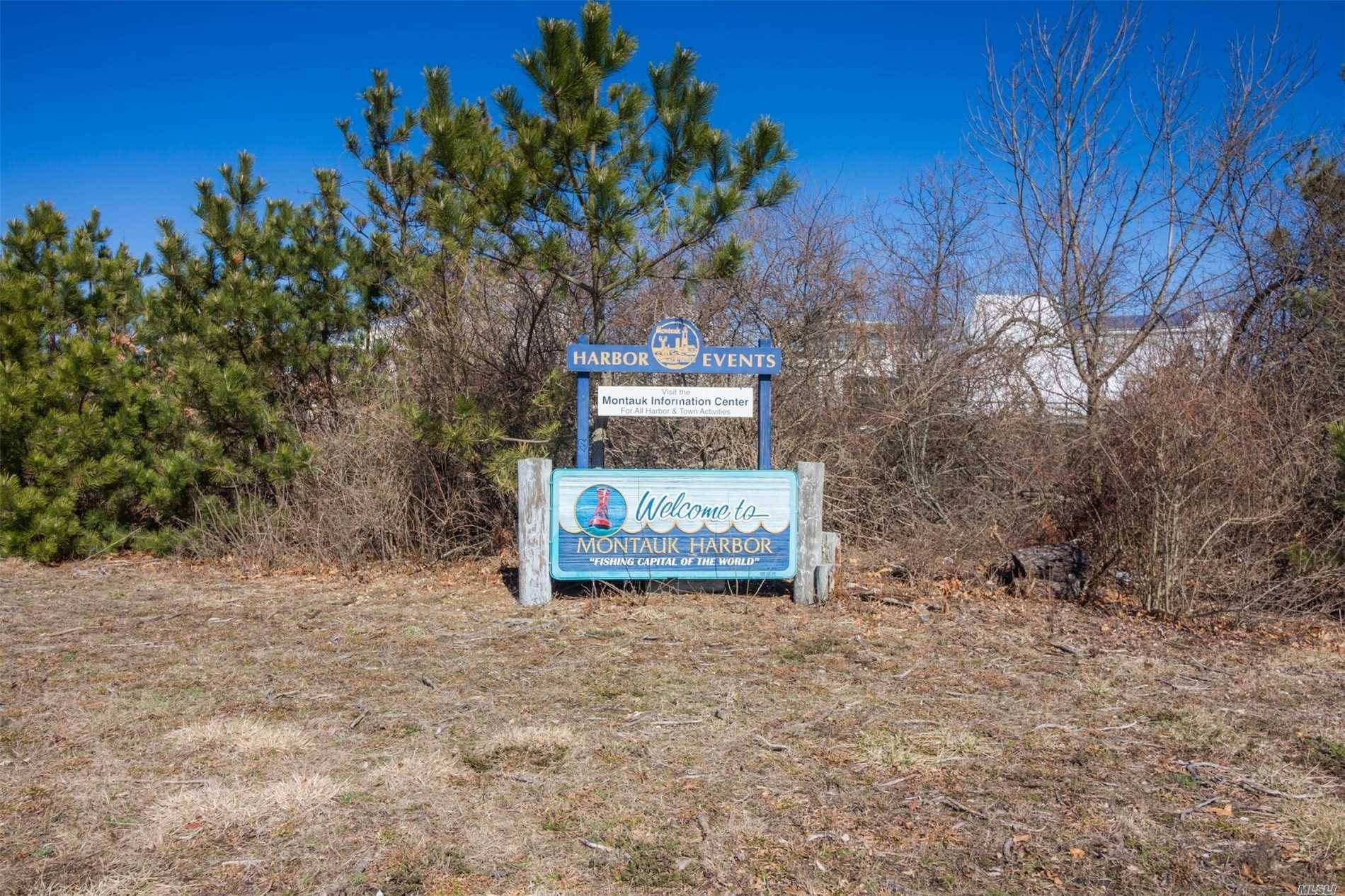 Beautiful Vacant Lot Overlooking The Sound In Montauk Harbor.