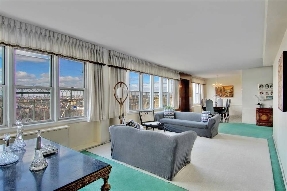 Penthouse Double Combined Unit Premier House A highly desirable luxury building in the heart of Midwood 4 Bedroom 2 Baths 30 feet Living Room Formal Dining Room Wall of Windows ...