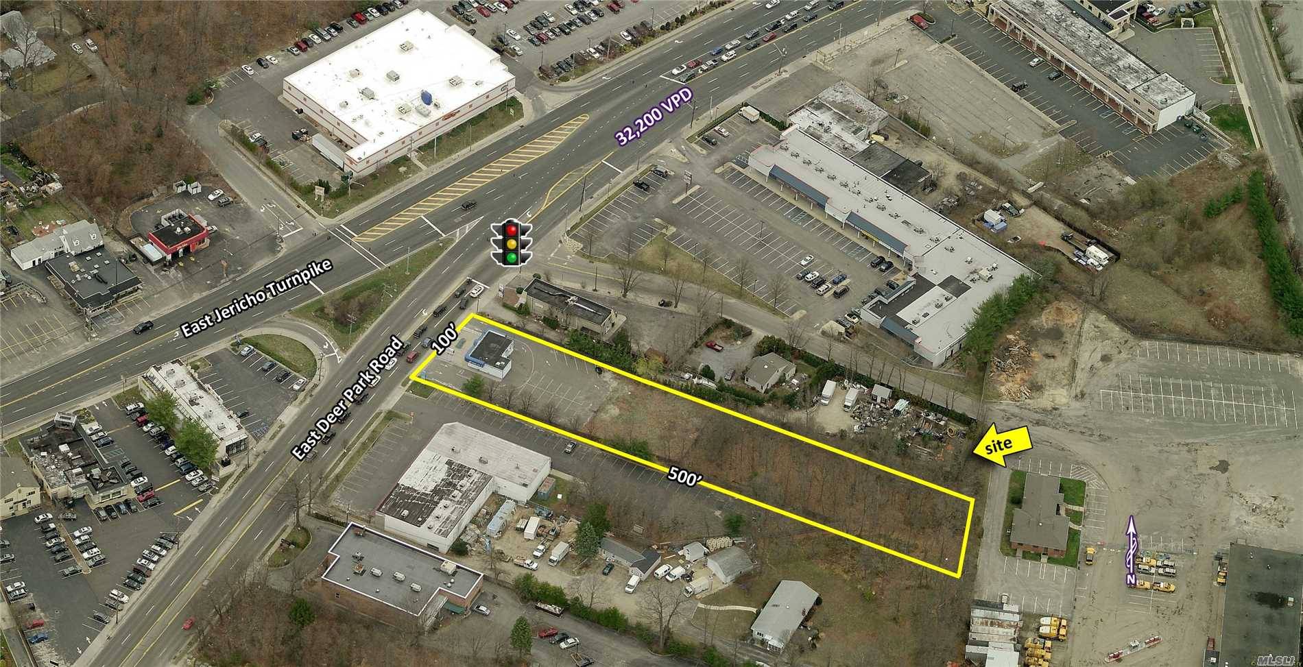 Prime Retail Development Opportunity For Sale Or Lease On Heavily Traveled East Deer Park Rd.