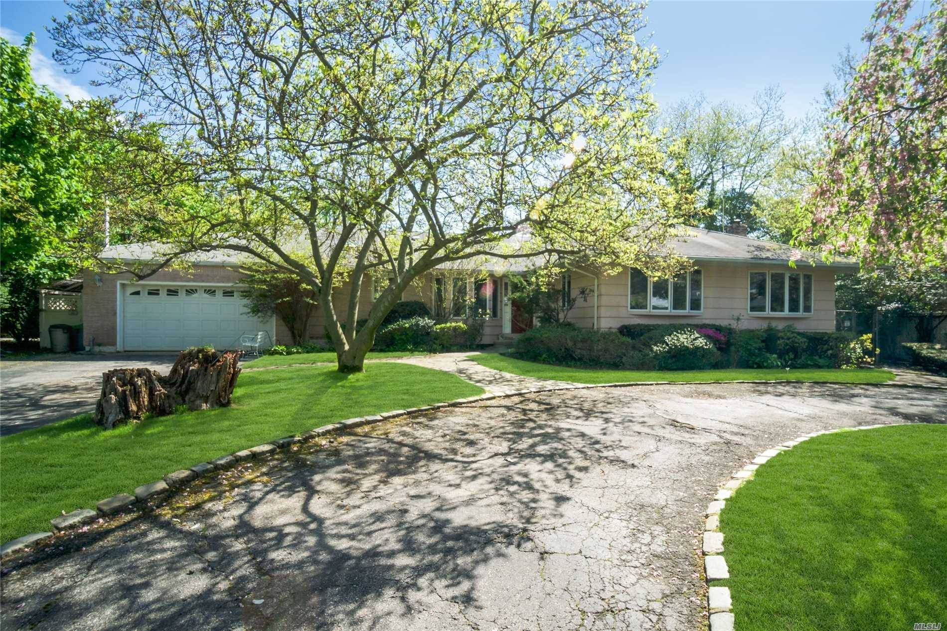 Beautiful Redone Sprawling Ranch In A Hidden Winding Street In The Heart Of Woodmere.