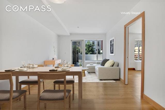 This exquisite 1 bedroom 1 bath with expansive private terrace over 542 sq ft has bright and inviting layout, and fine finishes that include 5in wide plank floors, wood trim ...