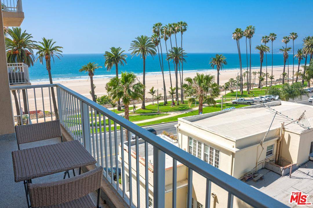 Spacious one bedroom in prime Santa Monica location with sweeping ocean and mountain views