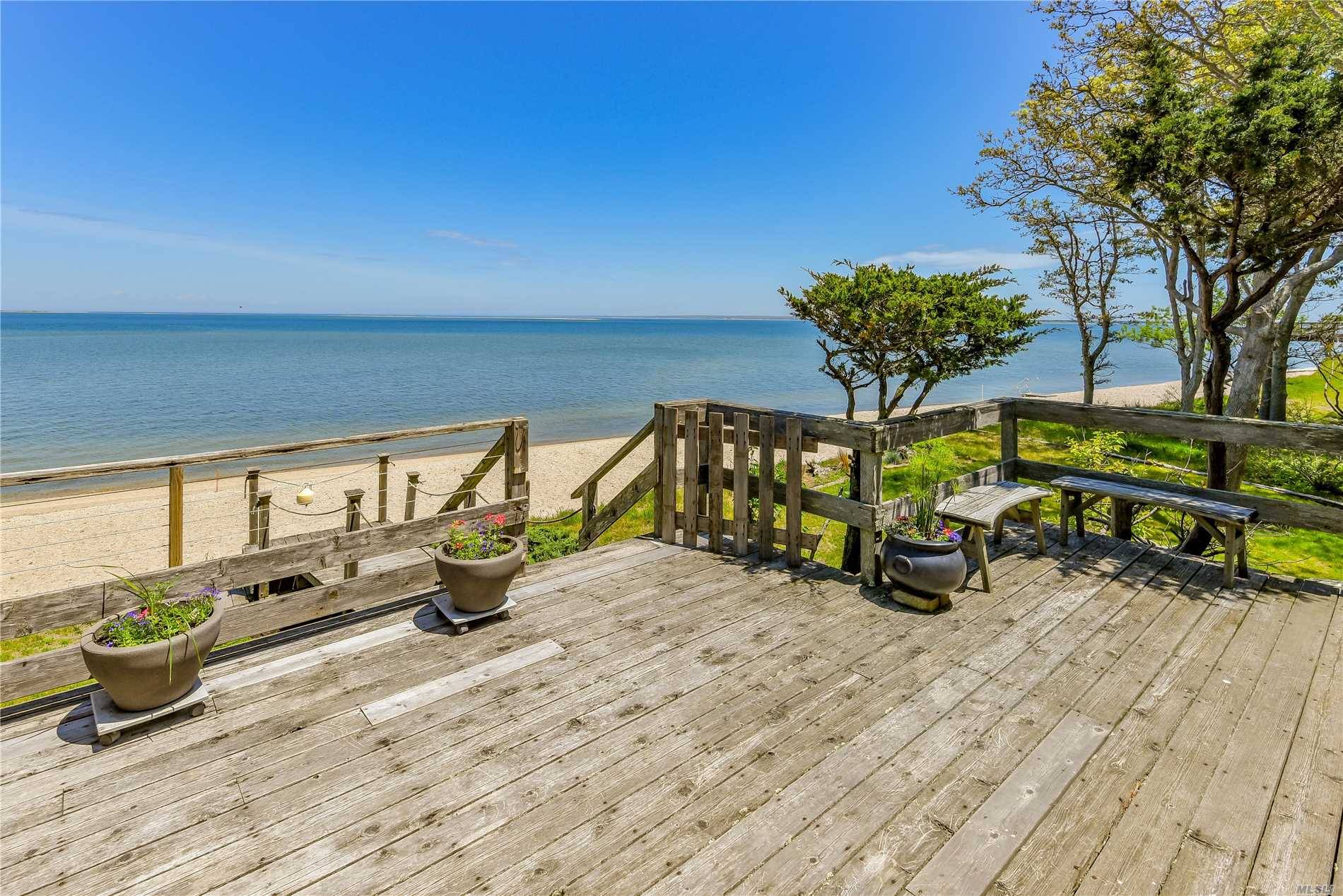 Enjoy Panoramic Views Across Gardiners Bay From This Extraordinary Property In Louse Point.