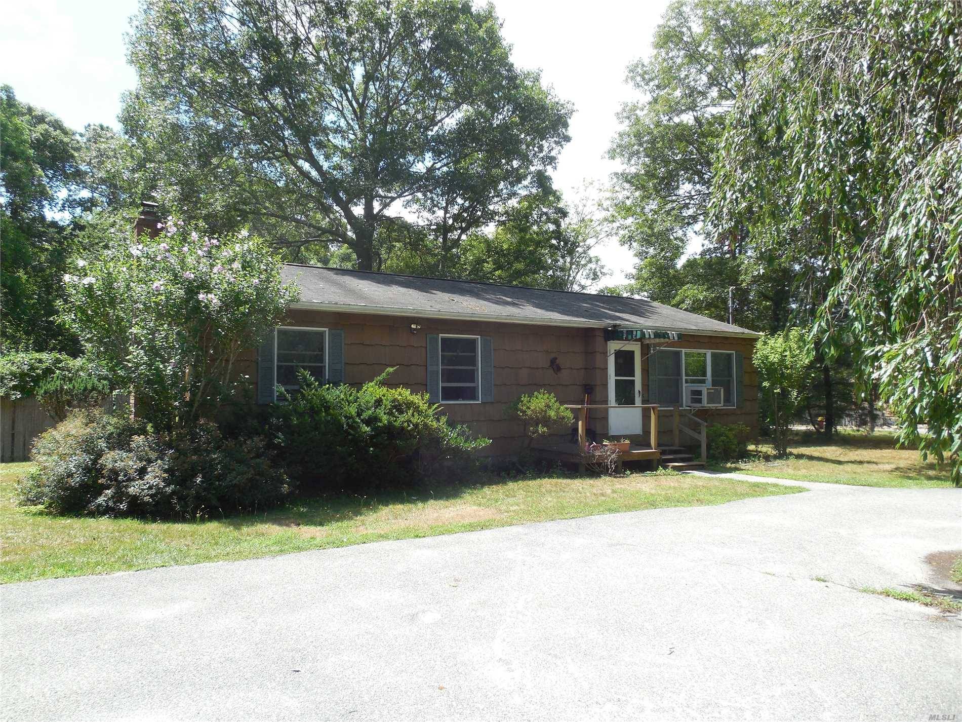 Great Location Close To Hampton Bays Town & Train, 3 Bedroom Contemporary Ranch With Wood Floors & Full Basement.